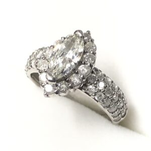 Pt900 ダイヤモンド 0.615ct メレダイヤモンド0.5ct リング