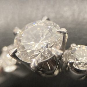 Pt900 0.4ct ダイヤモンドリング 立爪