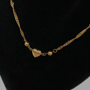 K18 ハートトップ デザインネックレス