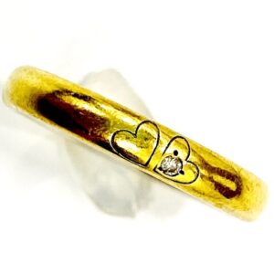 K18 メレダイヤ0.01ct付リング