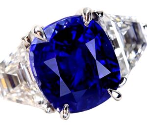 プラチナ900 サファイア 2.1ct ダイヤモンド 1.2ct リング