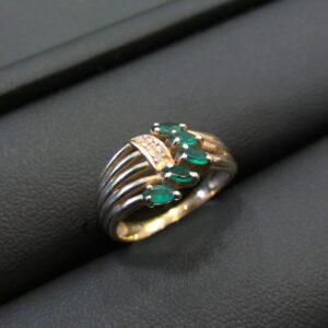 K18 エメラルド ダイヤ リング