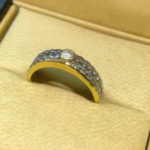 メレダイヤリング　金プラチナコンビ