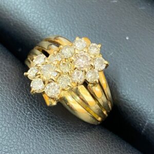 18金 K18 ダイヤ付き リング 0.12ct
