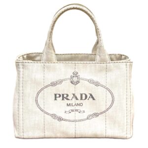 PRADA デニム ファブリック ハンドバッグ
