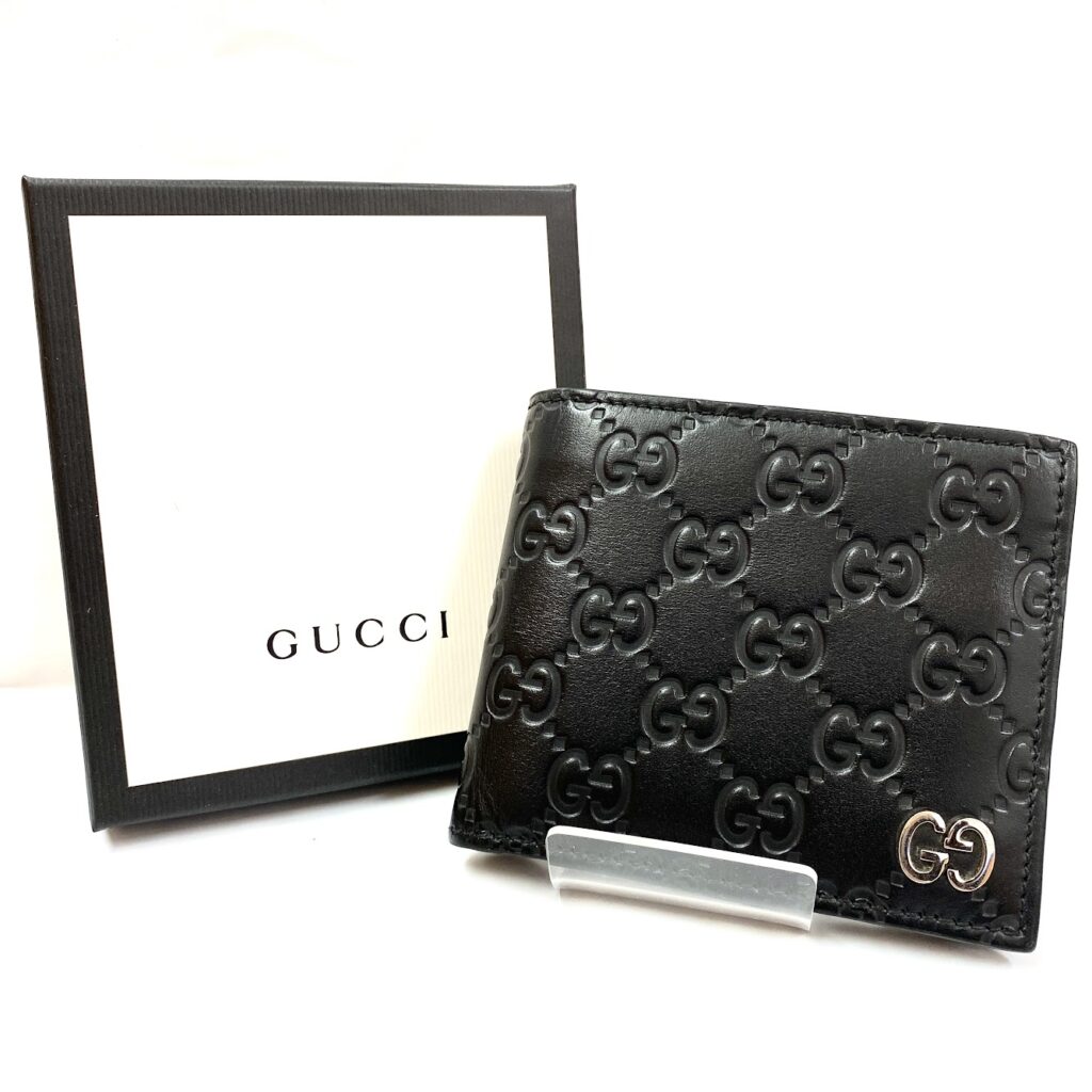 GUCCI グッチ ゴーストシマレザー 二つ折り財布