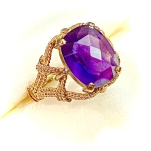 K18　18金　アメジストリング