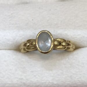 K18 アクアマリン リング