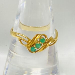 K18エメラルドリング