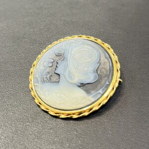 K18 カメオ ブローチ