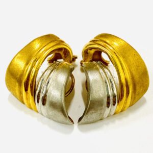 K18/Pt900 ハーフイヤリング