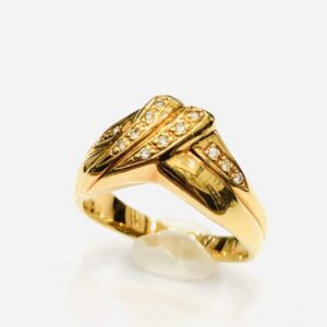 K18 メレダイヤ付 リング