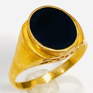 K18(18金) オニキス3.9ct付きリング