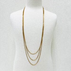 K18三連ネックレス