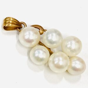 K18(18金)　真珠付きトップ