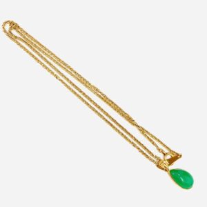 K18(18金)　ヒスイ付ネックレス