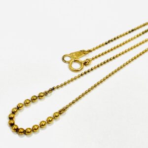 K18 18金 ボールチェーンネックレス