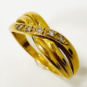 K18メレダイヤ0.06ct付リング