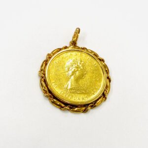 K24(24金)コイン＆K18(18金)枠 ネックレストップ