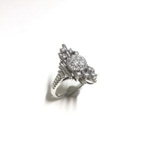 Pt900　1ctメレダイヤリング