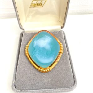 K18 カメオ　ブローチ