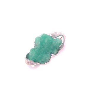 K18WG 翡翠 48.65ct メレダイヤ0.07ct トップ
