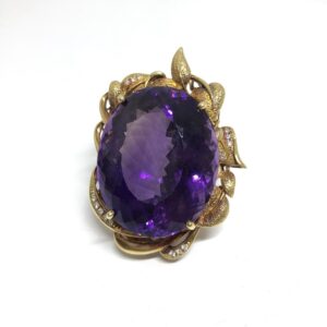 K18　アメジスト　ネックレストップ