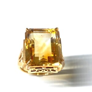 K18 シトリン メレ リング