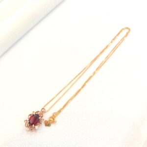 K18  ネックレス ガーネット0.23ct