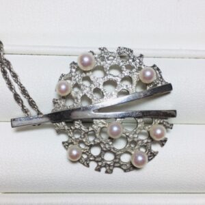 Pt900 パール付きネックレス