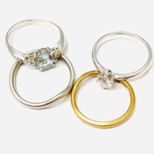 K18 Pt850 ダイヤモンド 金プラチナリングおまとめ