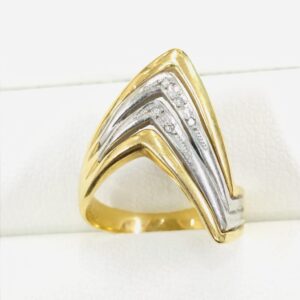 K18/pt900 メレ0.03ct リング