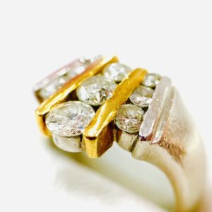 pt850  K18 0.35ct 1.04ct メレ ダイヤモンド コンビジュエリー リング
