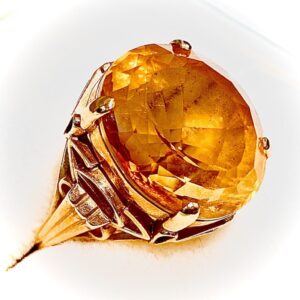 K18　18金　シトリン　リング　指輪