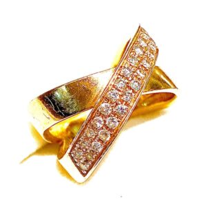 K18 　メレダイヤ付き　リング　指輪