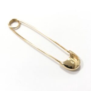 K18 安全ピン型ブローチ