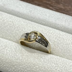 K18/PT900 ダイヤ 0.19ct リング
