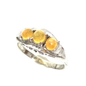 K14WGオパール付きリング