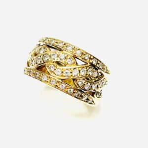 K18 メレダイヤ0.52ct付 リング