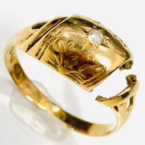 K18(18金) メレダイヤ付きリング