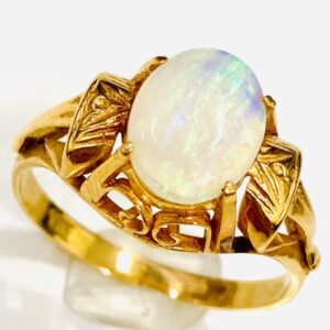 K18オパール付きリング