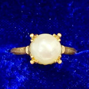 K18(18金) パール付きリング