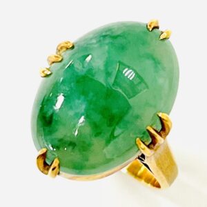 K18翡翠12ct付リング