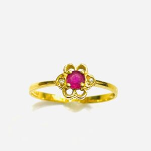 K18 ルビー付リング