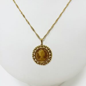 K24コイントップ付K18ネックレス