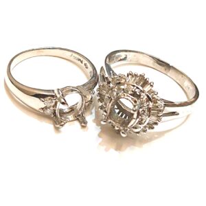 Pt850 メレダイヤ付き リング