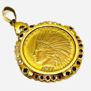 K18インディアン金貨 ネックレストップ