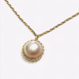 K18 6ctパール付きネックレス