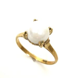 K18パール付きリング