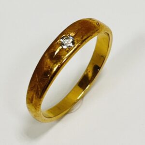K18メレダイヤ0.18ct付リング